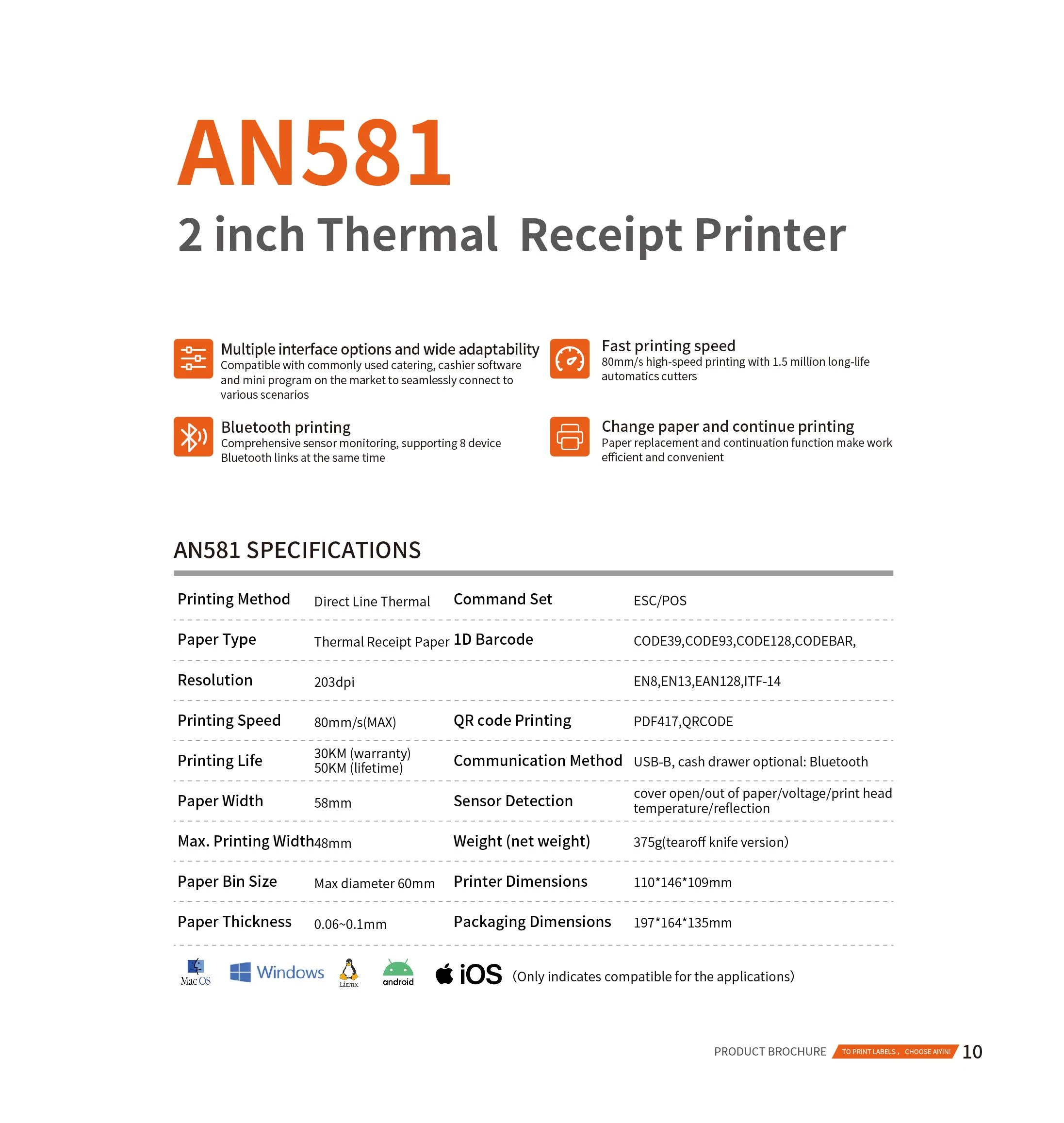 2 inches Thermal Receipt Printer Details (2)