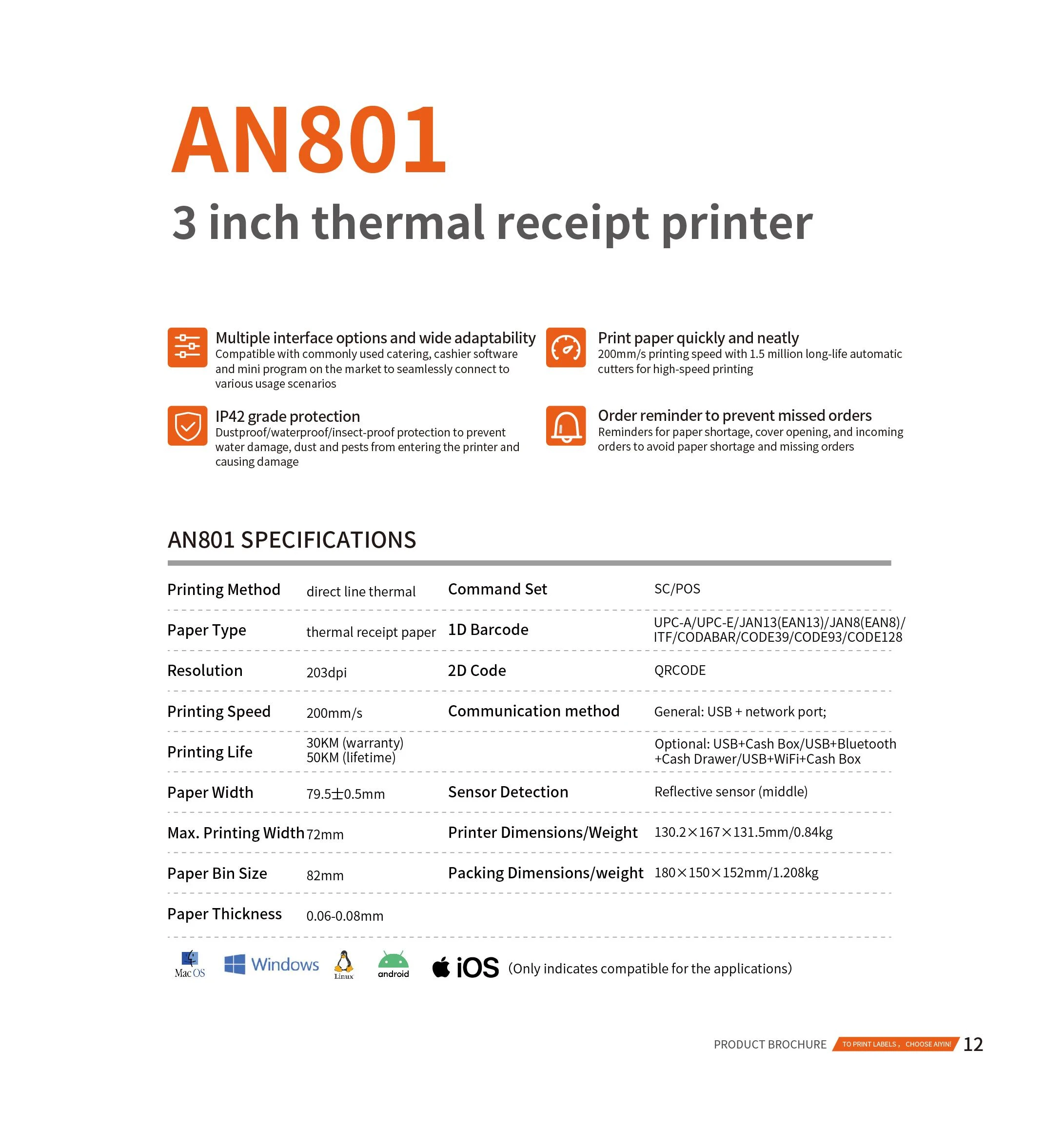 Bluetooth Thermal Receipt Printer​ Details (2)