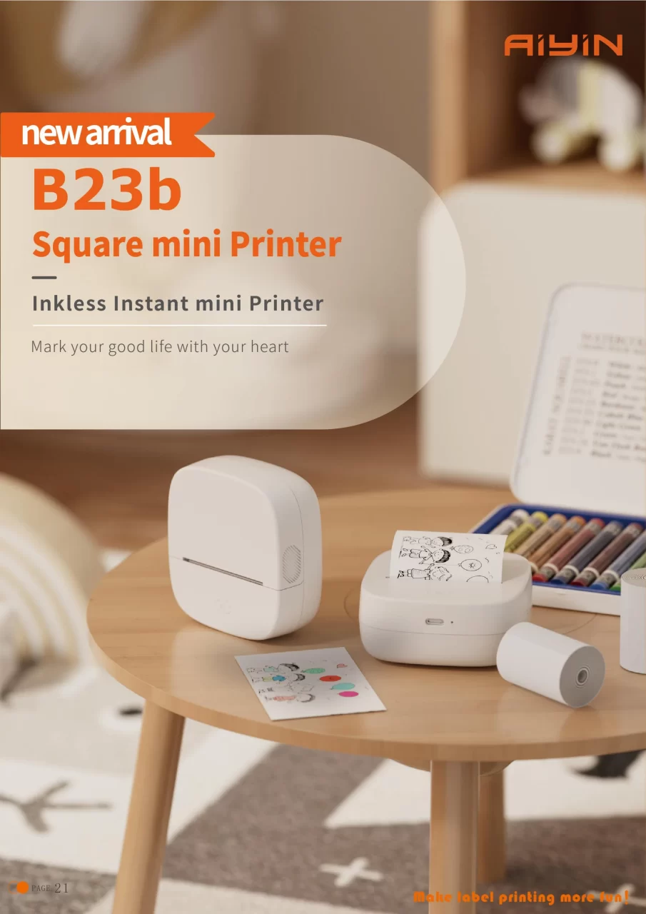 B23b Wireless Mini Label Printer Details (1)