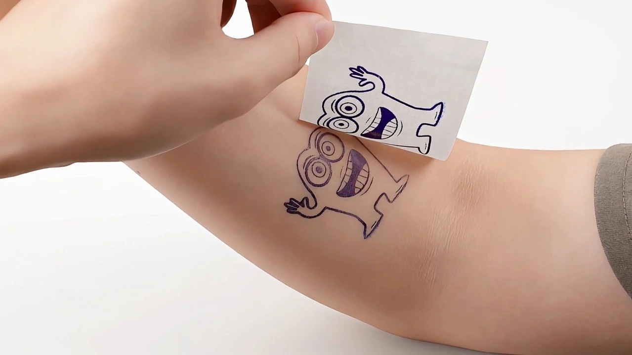 Fine Line Four Leaf Clover Temporary Tattoo (Set of 3), image size:1279x718