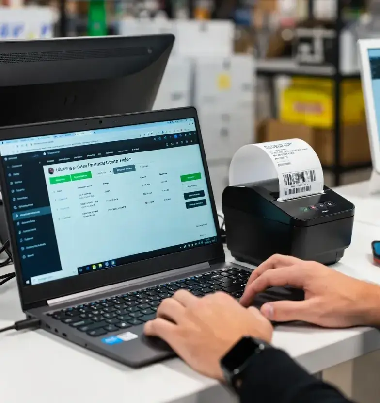 ミニサーマルプリンタを使用したeコマース販売業者