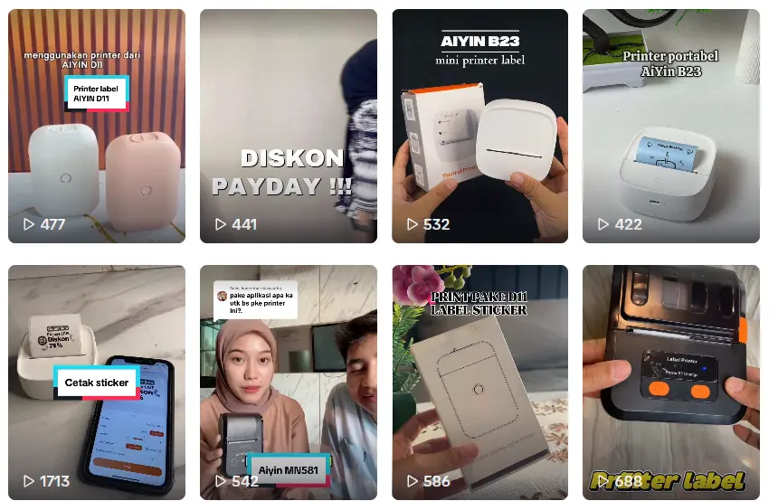 Mini-Drucker Social Sharing