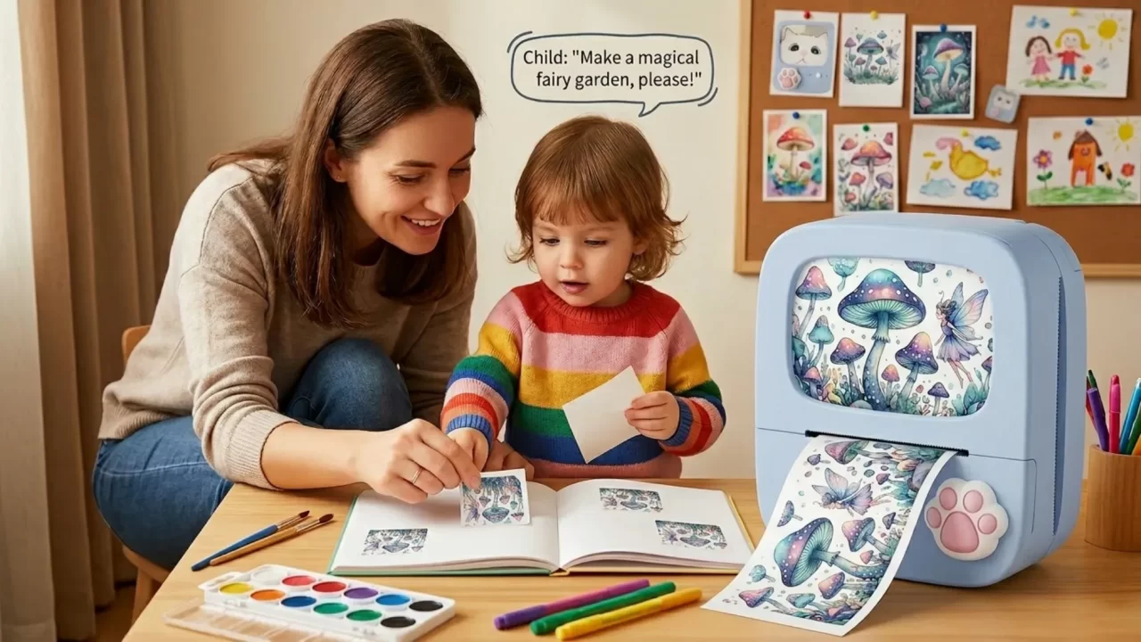 AI creative thermal printer for kids