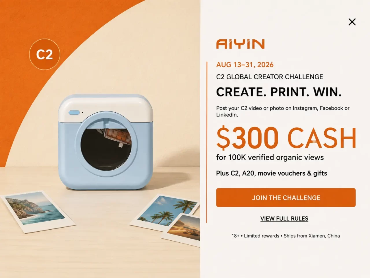 Mini Photo Printer C2 Global Creator Challenge
