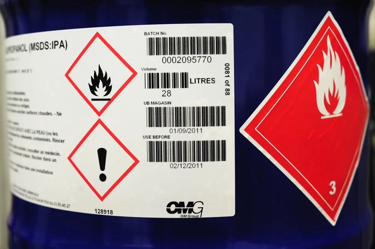 chemical industry chemical container identification