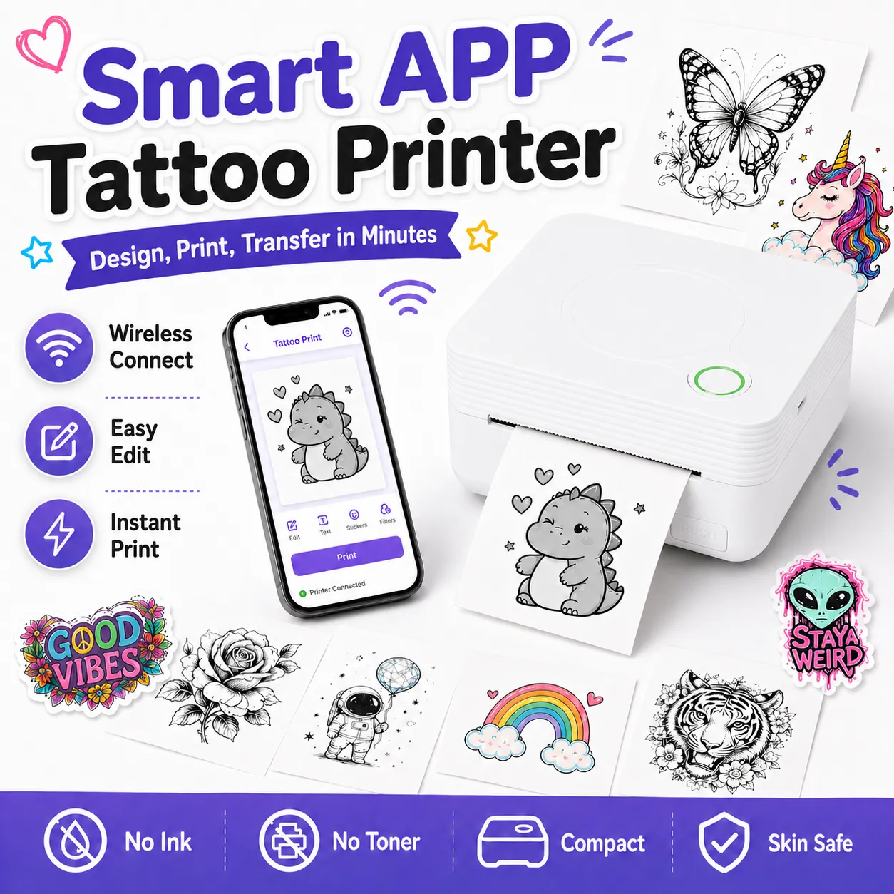Portable Tattoo Printer Q3MAX (7)